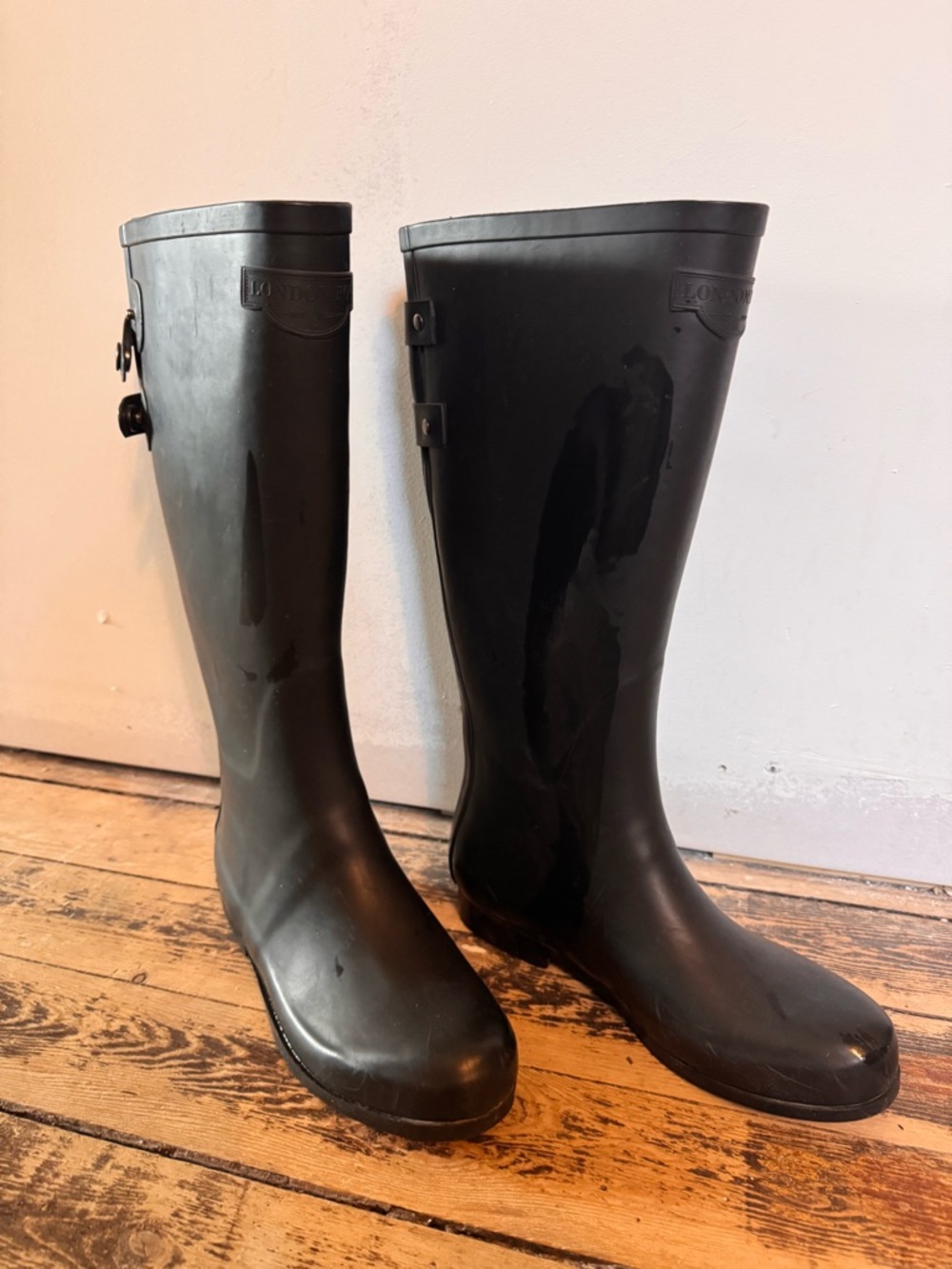 Black Tall Rain Boots